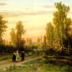 Three ladies crossing road